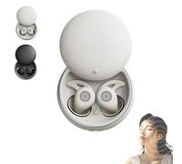 Noorasleep Snooze Pods Pro, Snoozepods Pro - Bluetooth Sleepbuds, Noora Sleep Earbuds Pro with Smart Case and Soft Earplugs, Comfortable Snugly & Noise Reduction for Side Sleepers(White)