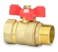 Noosverl Brass Ball Valve 1 inch, Full Flow, Inside Outside Wing Handle, Temperature Resistance -20 °C to +110 °C