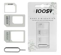 Noosy 3 in 1 (Nano-Sim on micro SIM card + Micro SIM card on standard + nano SIM card to Standard) adapter kit for all smartphones, Apple, Samsung, Sony, HTC, Nokia, etc.