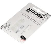 Noosy Sim Card Adapters, 4 in 1 (Nano to Micro/Mini SIM Card Adapter/Converter/Holder) + SIM Eject Pin, Compatible with Sony, LG, Apple, Iphone, Samsung