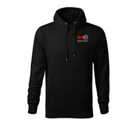Noot Noot Pingu Grey Black Embroidered Logo Hoodie Premium Class Men Size S