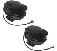 NOOTO 2-Pack 3" RV Sewer Hose Storage Cap with Hose Connect 3/4" Replacement for Valterra T1020 Termination Cap Sewer Storage Cap fit for Black & Grey Water Tank Sewer Hose（Black）