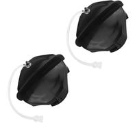 NOOTO 2-Pack RV Sewer Hose Storage Cap with Hose Connect 3/4", Replacement for 3" RV Waste Hose Pipe, Black