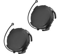 NOOTO 3" RV Sewer Hose Cap, with Hose Connect 3/4" for Waste Valve Terminal Cap Cap Sewer Storage with 8" Tether ABS Plastic (Black-2 Pack)