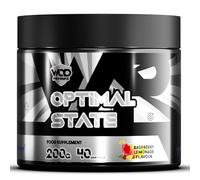 Nootropic Focus Blend Powder for Brain Health & Cognitive Function | Optimal State with BrainBerry, EnXtra & AstraGin | Caffeine Free, 40 Servings | Made in The UK - 200g (Raspberry Lemonade)