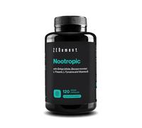 Nootropic, with Ginkgo biloba, Bacopa monnieri, L-Theanin, L-Tyrosine and Vitamins B, 120 Vegan Capsules | Memory, Concentration, Clear Thinking | Vegan, Additive Free, Allergen Free | Zenement