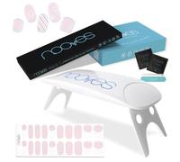 NOOVES - Étoile d'Hiver Pack of 20 Nail Art Gel Sheets + UV/LED Nail Drying Lamp, Premium Semi-Cured Strips, Nail Stickers, with 1 File and Orange Stick