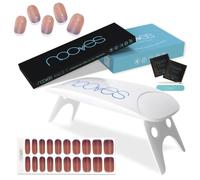 NOOVES - Moon Beam Gel Nail Sheets Pack - Glitter 20 pcs + UV/LED Nail Drying Lamp, Premium Semi-Cured Strips, Nail Stickers, with 1 File and Orange Stick