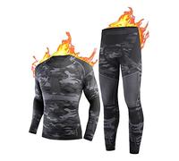 NOOYME Mens Thermal Underwear Mens Thermals Long Johns, Compression Top Men & Mens Leggings Quick Dry Long Johns For Men Thermal Camo