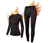 NOOYME Thermal Underwear Womens, Anti-Bacterial Ski Base Layers Women, Breathable Thermal Base Layer, Wicking Long Johns Base Layer Womens Quick Dry Winter Ladies Thermal Underwear for Sport Yoga Run