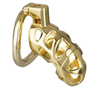 Nopacha AurumLock™ - The Golden Chastity Cage for Men Who Crave Control