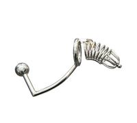 NoPacha Chastity Belt with Anal Intruder - Full Metal Locking System for Double Penetration & Erection Denial - Size - 50 mm / 2.0''