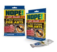 NOPE Ant Killer Bait Station (6 x 5g) Traps for Indoor & Outdoor. Eradicates Ants and their Colony & Nest