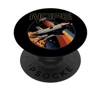 Nope Funny Astronaut Space Mission Rocket Science Moon PopSockets Adhesive PopGrip
