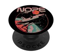 Nope Funny Astronaut Space Mission Rocket Science Moon PopSockets Adhesive PopGrip