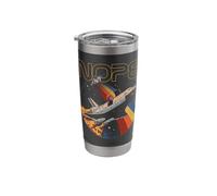Nope Funny Astronaut Space Mission Rocket Science Moon Stainless Steel Insulated Tumbler