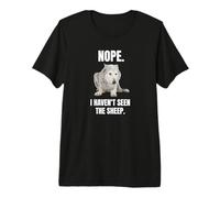 Nope I Haven't Seen The Sheep Funny Wolf Meme Premium T-Shirt