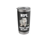 Nope I Haven't Seen The Sheep Funny Wolf Meme Stainless Steel Insulated Tumbler