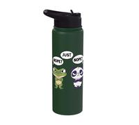 Nope Just Nope - Funny No Statement Frog and Panda Stainless Steel Insulated Water Bottle