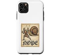 Nope Knight Fighting Giant Snail Funny Medieval History Meme Case for iPhone 11 Pro Max