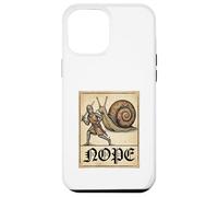 Nope Knight Fighting Giant Snail Funny Medieval History Meme Case for iPhone 12 Pro Max