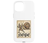 Nope Knight Fighting Giant Snail Funny Medieval History Meme Case for iPhone 15