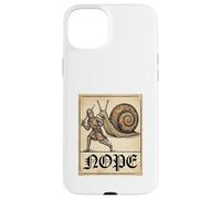 Nope Knight Fighting Giant Snail Funny Medieval History Meme Case for iPhone 15 Plus