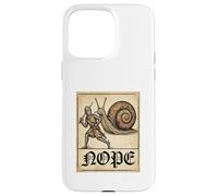 Nope Knight Fighting Giant Snail Funny Medieval History Meme Case for iPhone 15 Pro Max