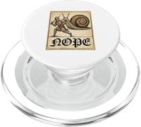 Nope Knight Fighting Giant Snail Funny Medieval History Meme PopSockets PopGrip for MagSafe
