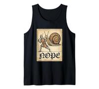 Nope Knight Fighting Giant Snail Funny Medieval History Meme Tank Top