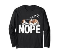 Nope Lazy Beagle Long Sleeve T-Shirt