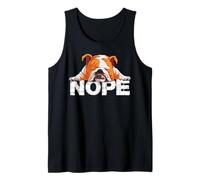 Nope Lazy English Bulldog Dog Lover the English Bulldog Nope Tank Top