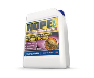 NOPE! Moth Killer Spray - Fast acting, Odourless, Long-lasting Moth Repellent for Clothes, Home, Wardrobe, Room & Carpets. (5L)