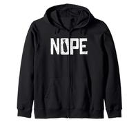 Nope No Wars Protest Sign Zip Hoodie