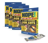 NOPE! Nope Ant Killer 3 X Bait Stations Box X 4 Pack. Traps For Indoor & Outdoor. Eradicates Ants And Their Colony & Nest