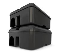 Nope! Nope Rat & Mouse Bait Box With Key X2 Robust For Indoors/outdoors All-Weather, Lockable, Fits Grain & Block Bait, Protects Bait