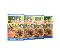Nope! Nope Rat & Mouse Killer Grain Bait (4X150G) Super Strength Poisoning Rodent, Single Feed, Quick-Acting For Outdoor In All Weather