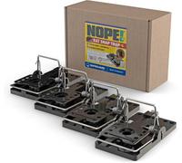 Nope! Nope Rat Snap Trap (4-Pack) Reusable Super-Strength Rat & Mouse Traps Kills Instantly & Humanely Indoor And Outdoor Rodent Control
