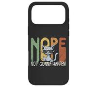 Nope Not Gonna Happen! Retro Cat Shows Middle Finger Case for iPhone 17 Pro Max