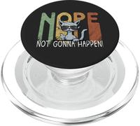 Nope Not Gonna Happen! Retro Cat Shows Middle Finger PopSockets PopGrip for MagSafe