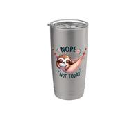 Nope Not Today Cute Sleepy Sloth in Hammock Stainless Steel Insulated Tumbler
