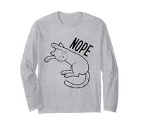 Nope Not Today Funny Lazy Bum Cat T-Shirt Kitty Lover Gift Long Sleeve T-Shirt