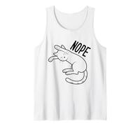 Nope Not Today Funny Lazy Bum Cat T-Shirt Kitty Lover Gift Tank Top