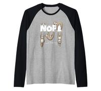Nope Not Today | Lazy Chill Out Day Sloth Raglan Baseball Tee