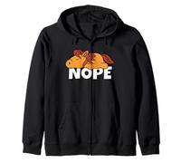 Nope Not Today Lazy Pony Horse Zip Hoodie