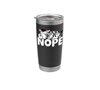 Nope Not Today Lazybones Laziness Lazy Zebra Stainless Steel Insulated Tumbler