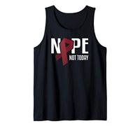 Nope Not Today Multiple Myeloma Burgundy Ribbon Tank Top