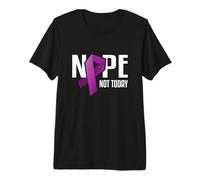 Nope Not Today Pancreatic Cancer Purple Support Ribbon Premium T-Shirt