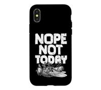 Nope Not Today Sarcastic Dead House Fly Procrastination Case for iPhone X/XS