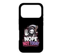 Nope Not Today Sarcastic Grim Reaper Pastel Goth Case for iPhone 17 Pro